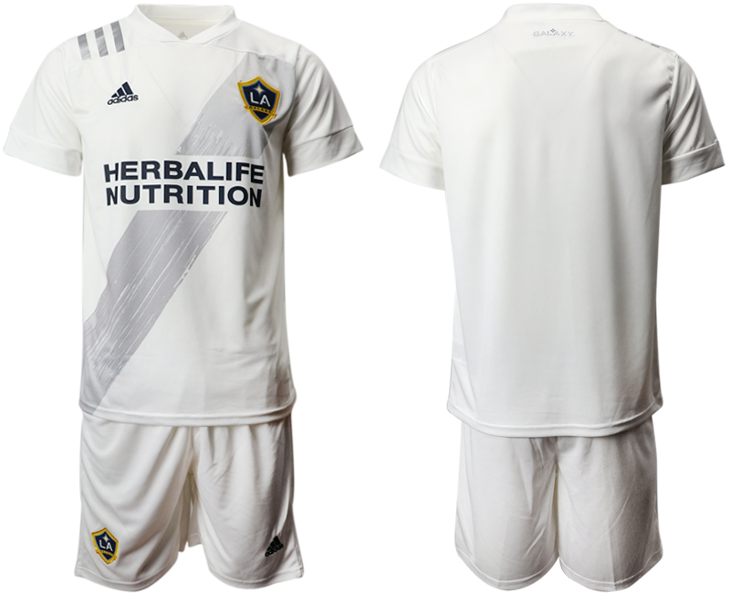 Men 2020-2021 club Los Angeles Galaxy home blank white Soccer Jerseys